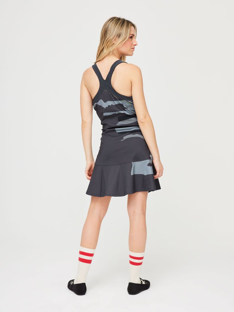 Vestido Vintage District Adidas Gris-3