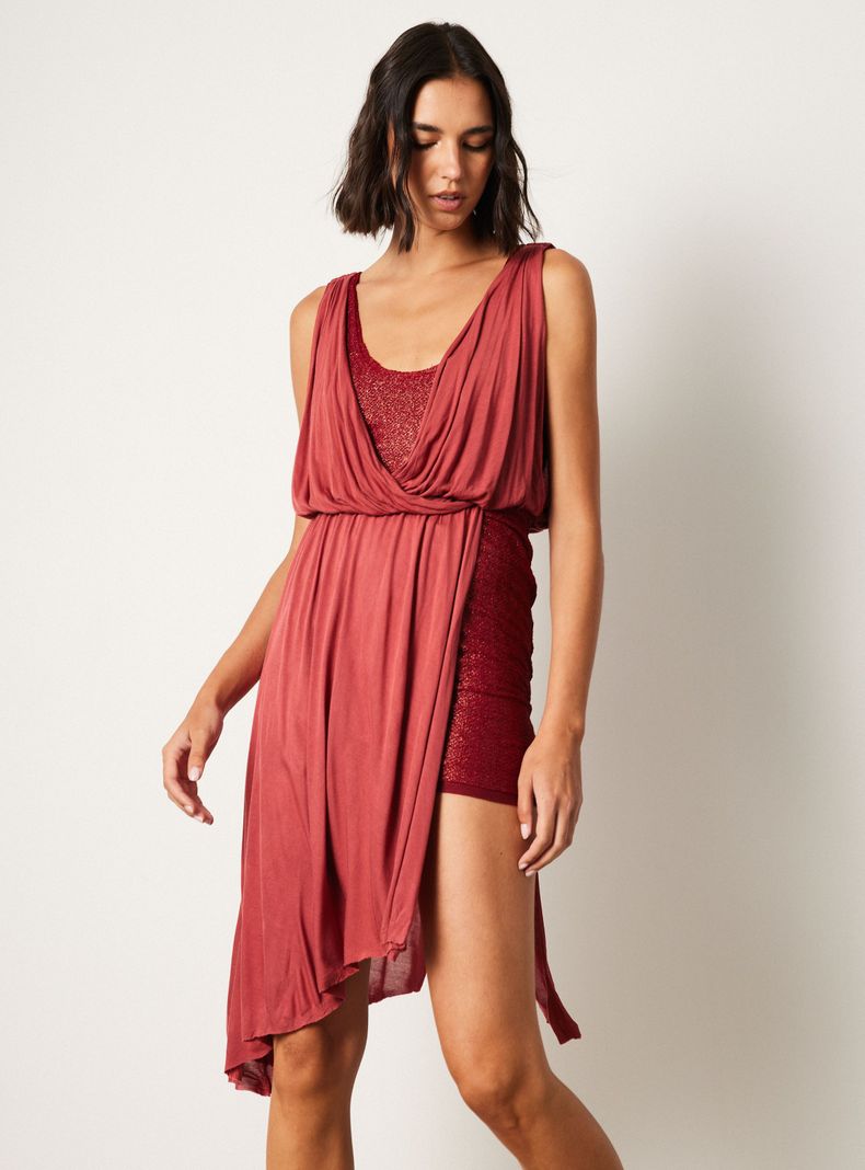Vestido Free People Rojo Talla S-2
