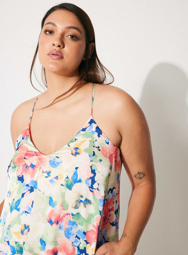 Vestido Tahari Flores Talla Xl-1
