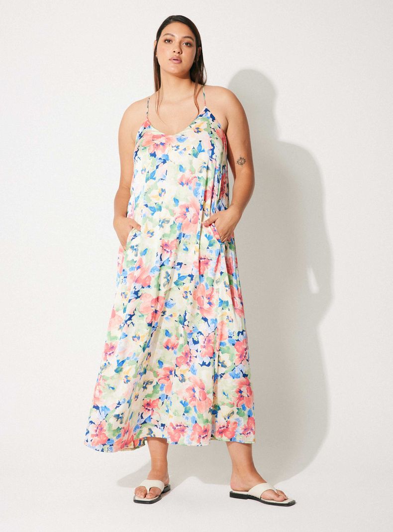 Vestido Tahari Flores Talla Xl-2