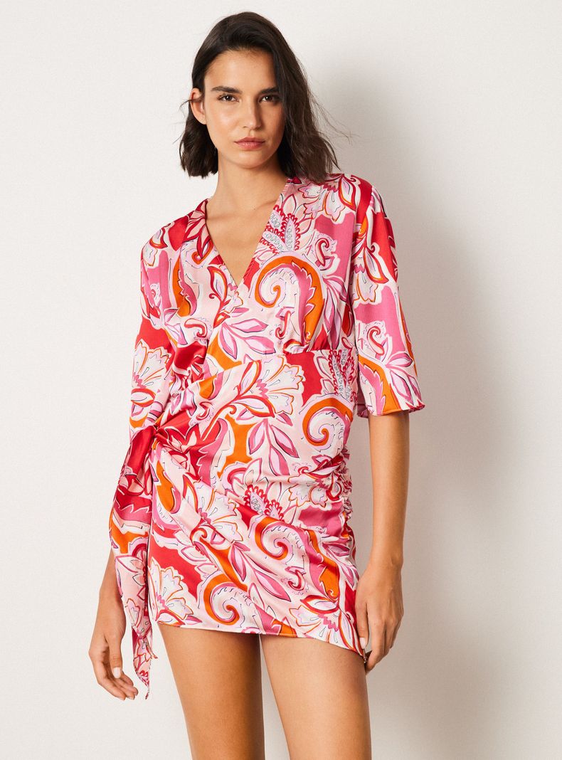 Vestido Zara Rosado Talla M-0
