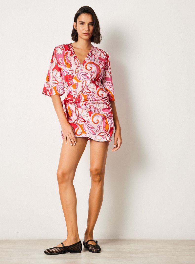 Vestido Zara Rosado Talla M-2