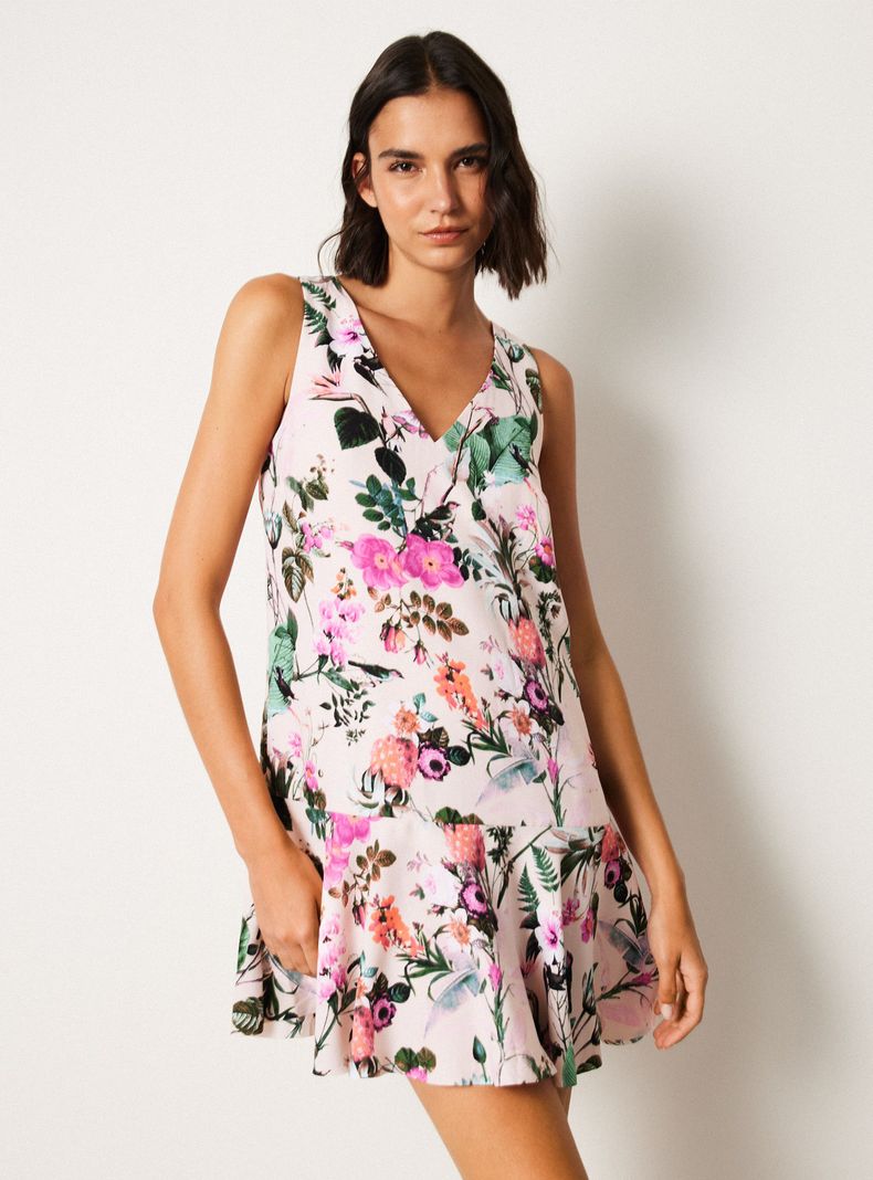 Vestido Silk Rosado Talla M-0