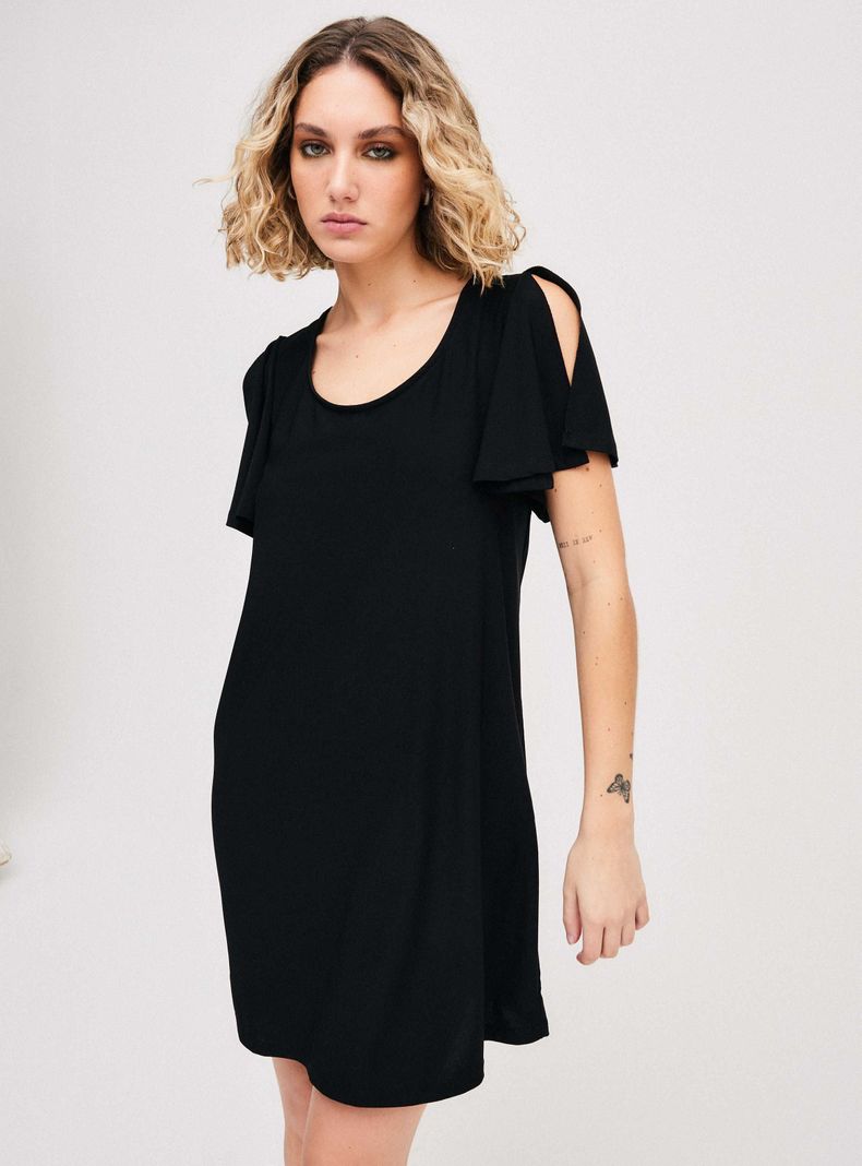 Vestido Mng Negro Talla M-0