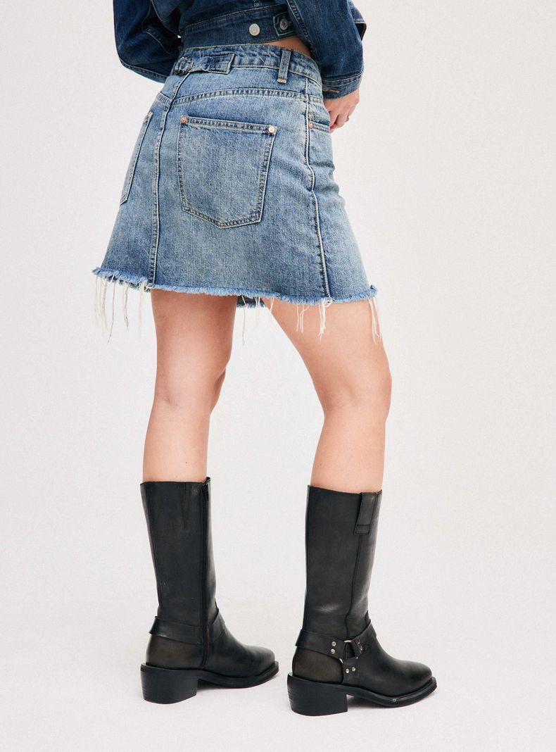 Falda Free People Azul-1