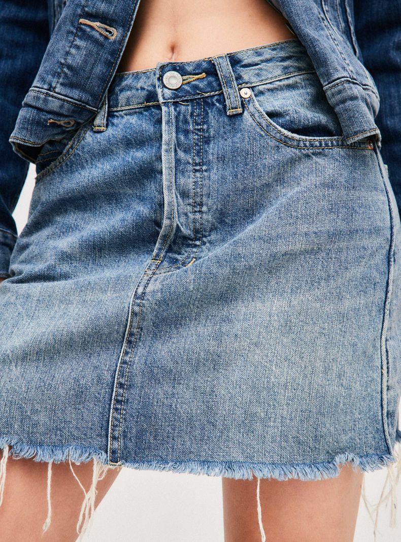 Falda Free People Azul-2