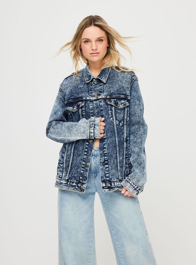 Chaqueta Denim Regular Botón Levis Azul Talla L-0