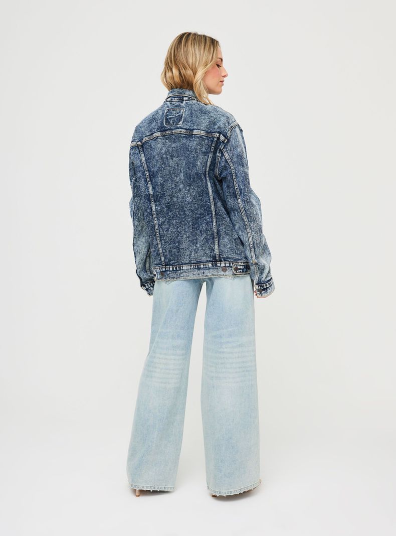 Chaqueta Denim Regular Botón Levis Azul Talla L-3