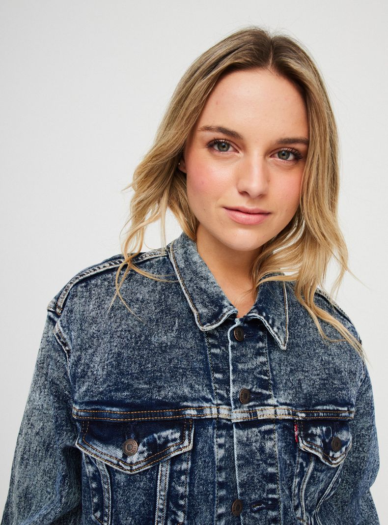 Chaqueta Denim Regular Botón Levis Azul Talla L-1