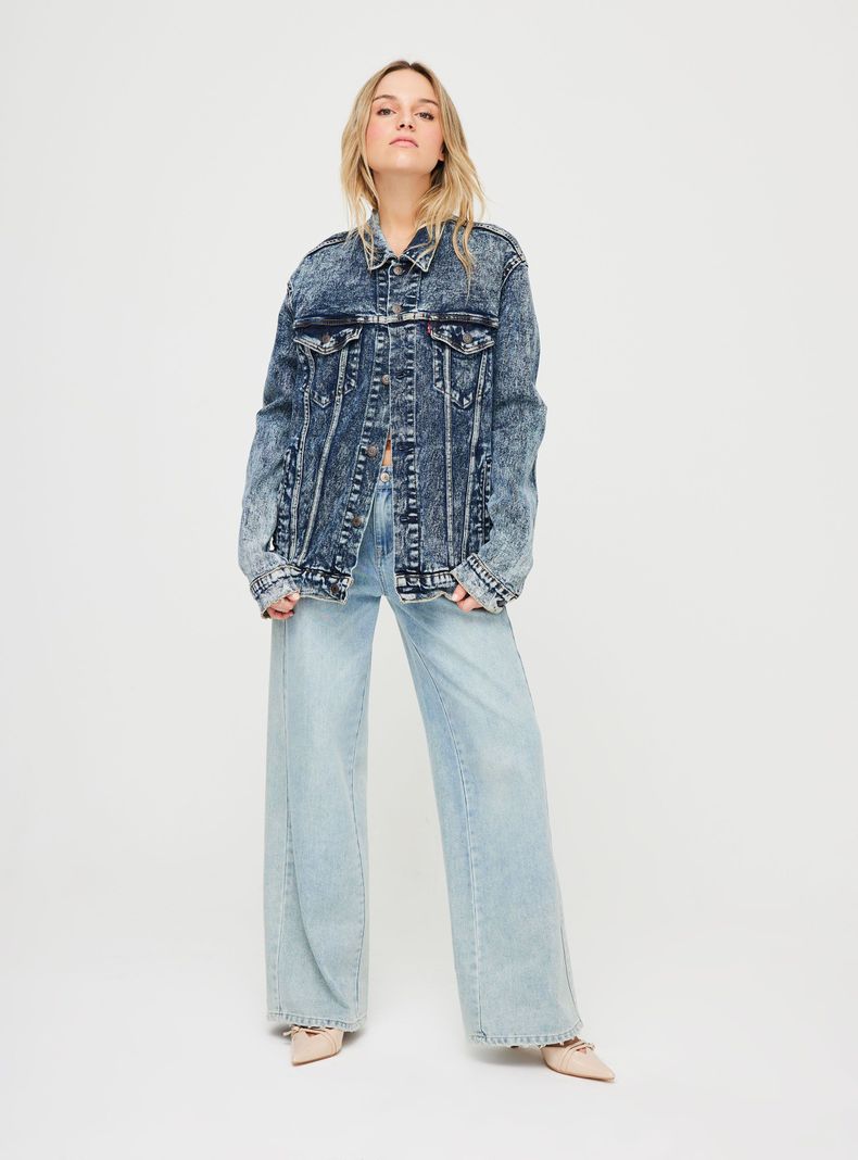 Chaqueta Denim Regular Botón Levis Azul Talla L-2