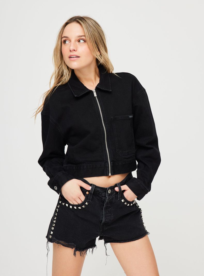 Chaqueta Denim Jacket Calvin Klein Negro Talla S-0