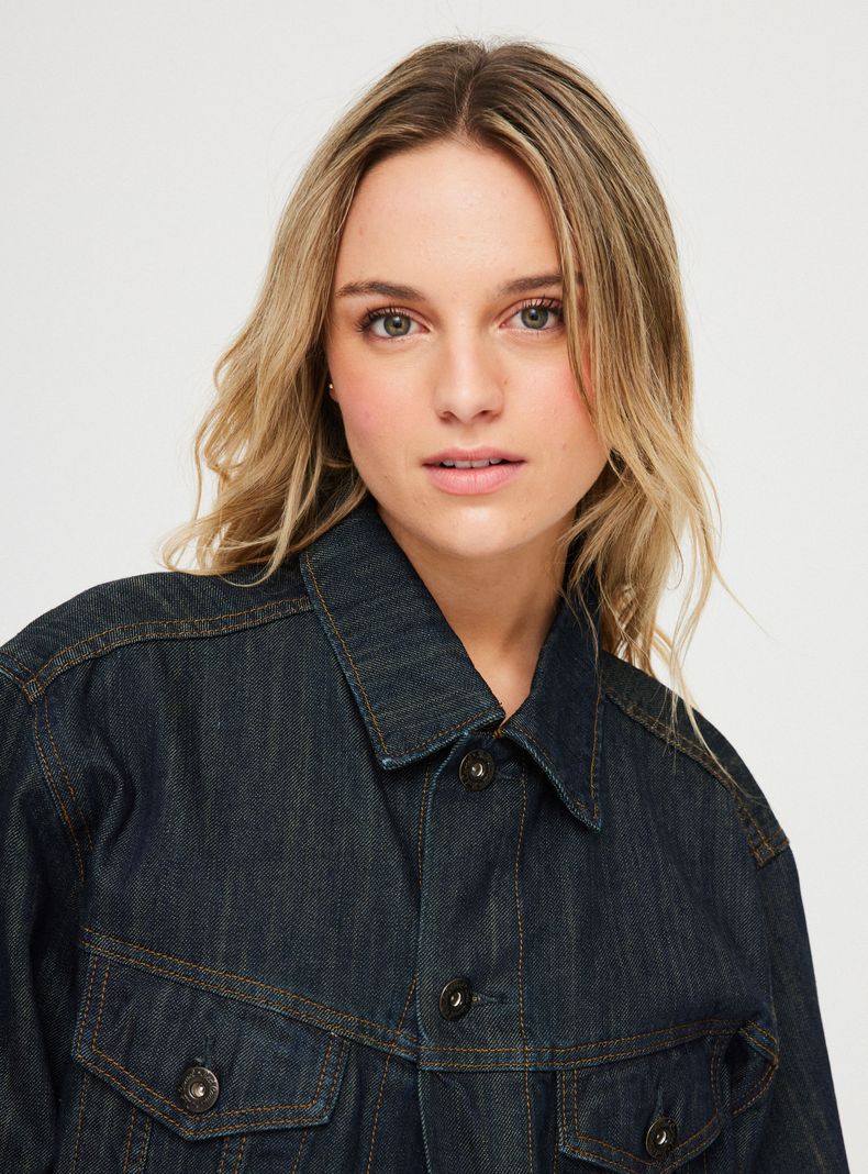Chaqueta Denim Jacket Red Camel Azul Talla L-1
