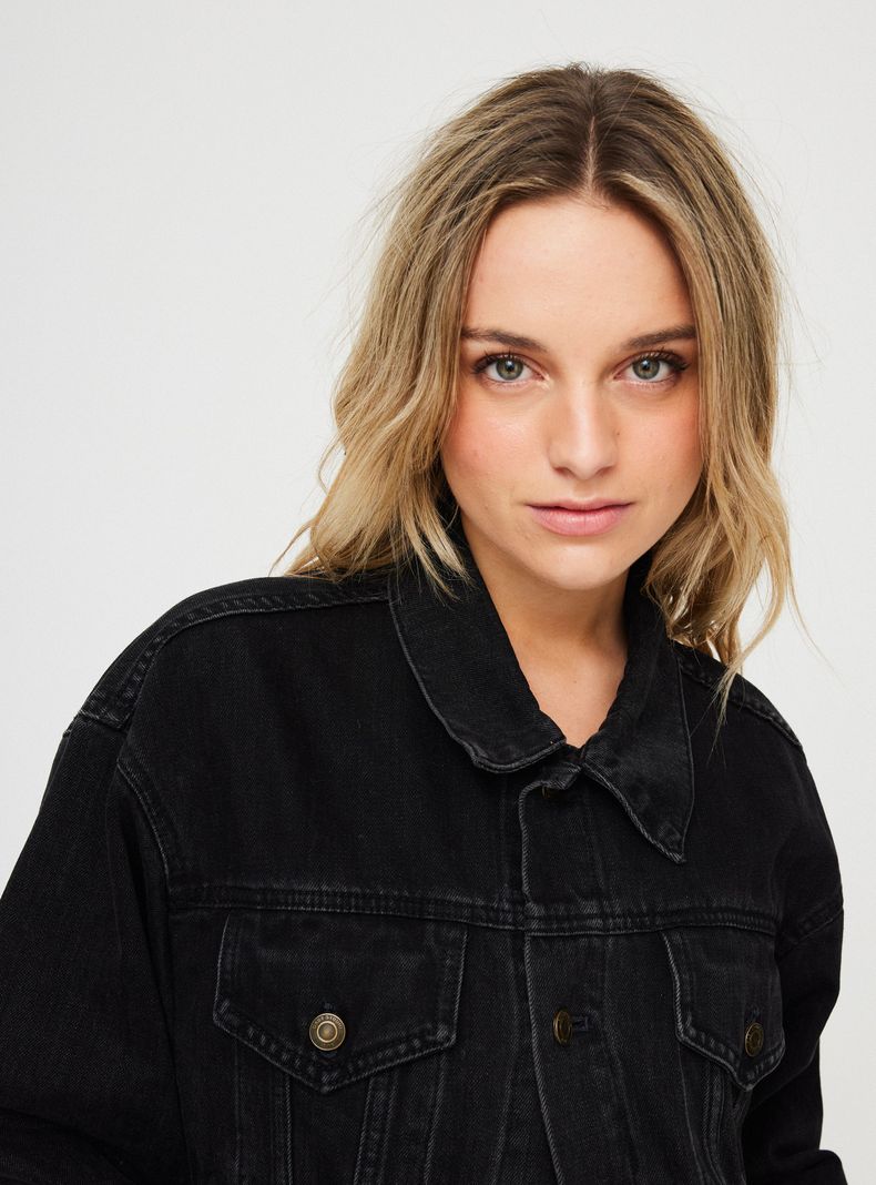 Chaqueta Denim Jacket Gaby Studio Negro Talla M-1
