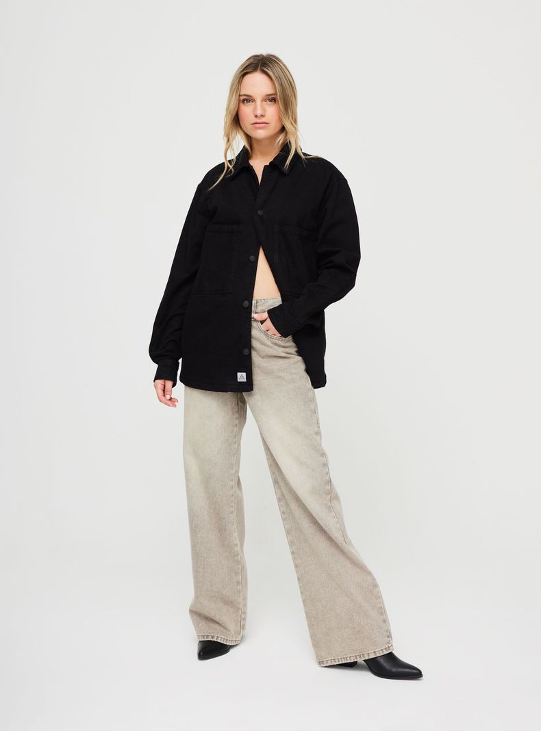 Chaqueta Denim Jacket Zara Negro Talla S-2