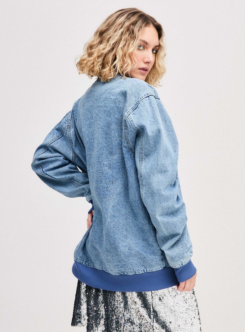 Chaqueta Denim Jacket Lrg Azul Talla M-1