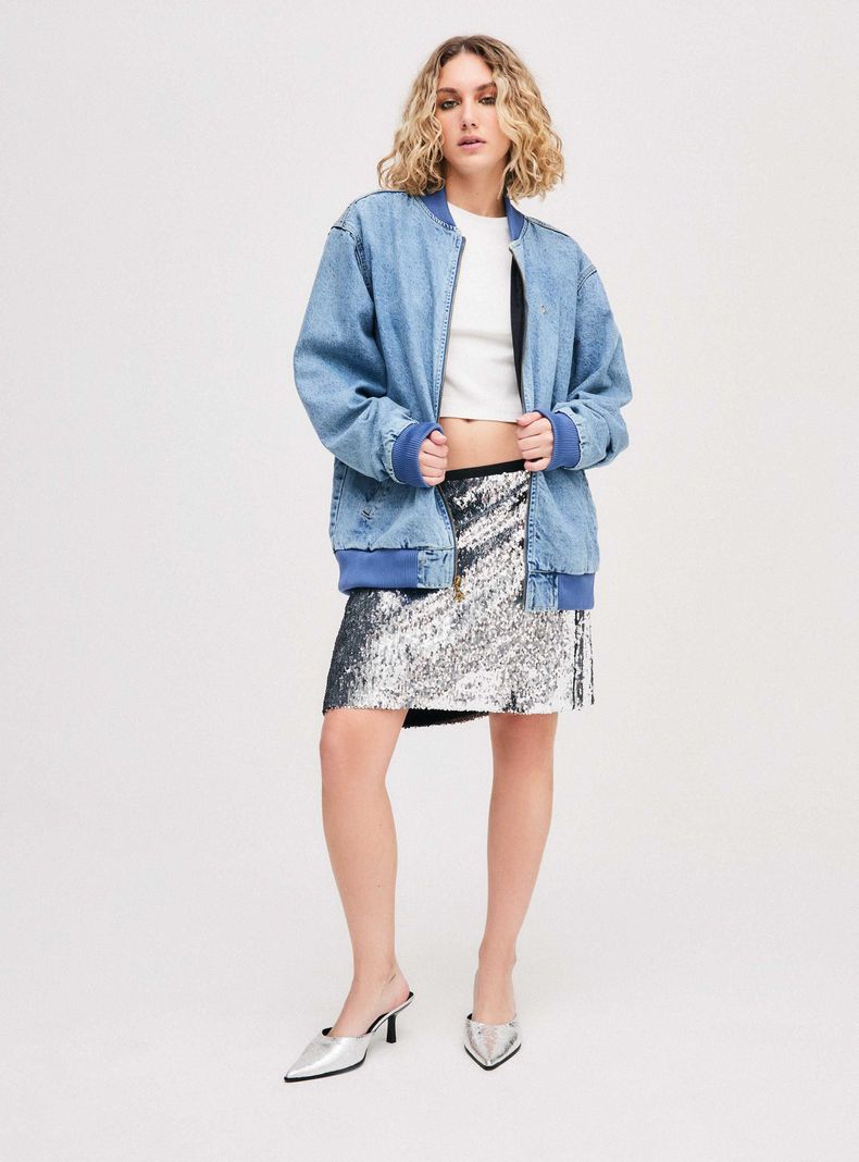 Chaqueta Denim Jacket Lrg Azul Talla M-3