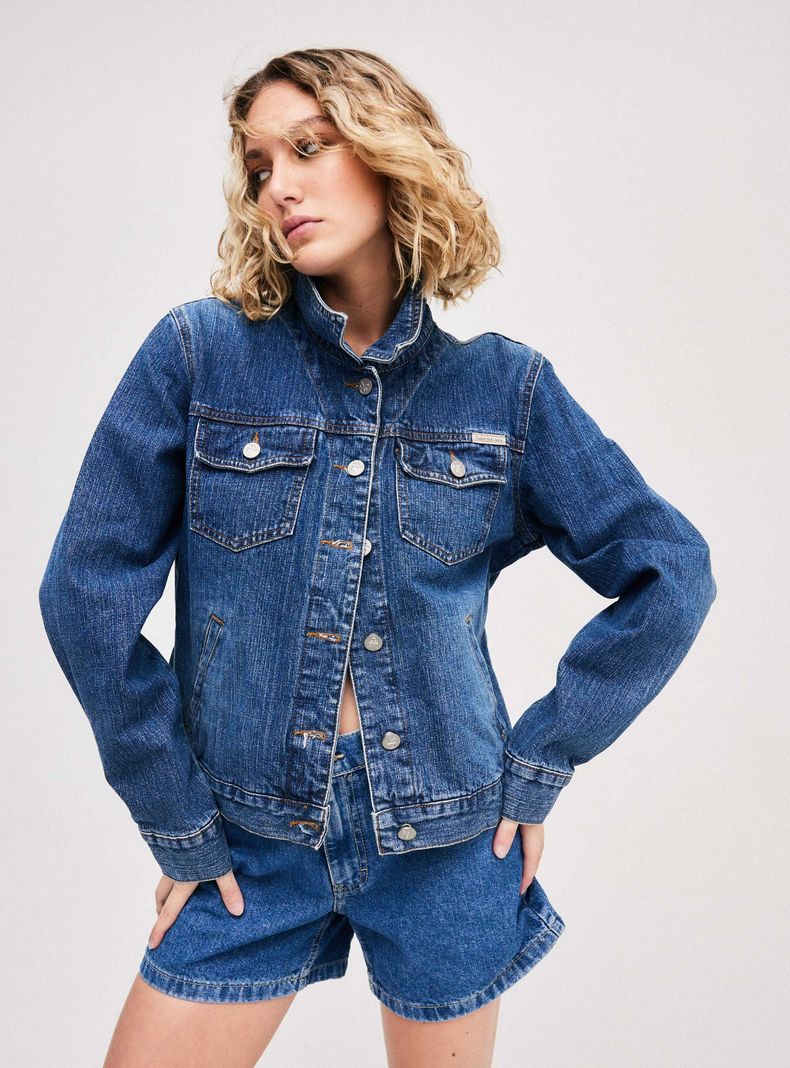 Chaqueta Denim Jacket Calvin Klein Azul Talla L-0