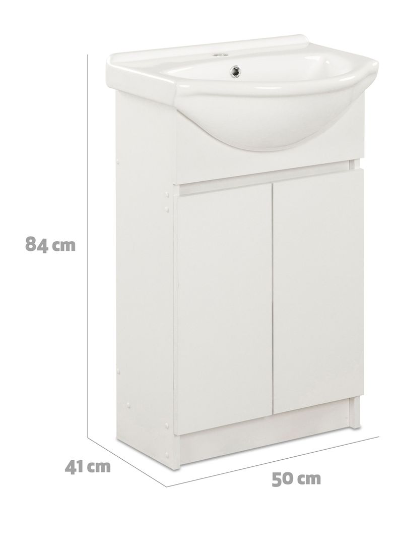 Vanitorio Cannes 50 cm 2 Puerta Blanco-1