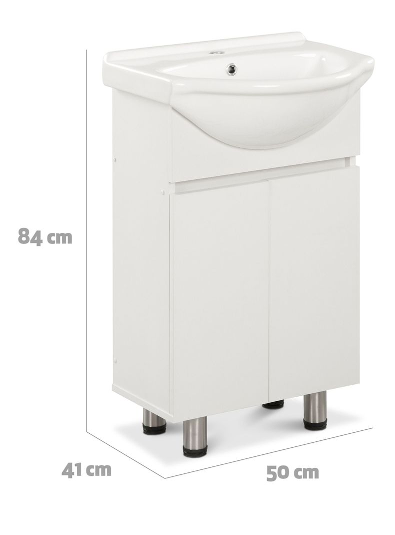 Vanitorio 50 cm Cannes 2 Puerta Blanco-1