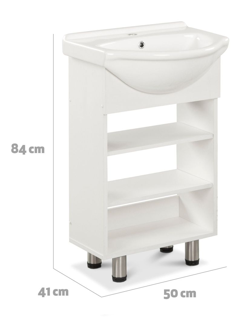 Vanitorio Cannes 50 cm 2 Repisas Blanco-1