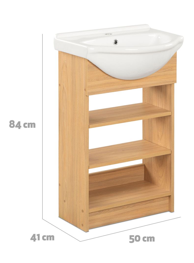 Vanitorio 50 cm Cannes 2 Repisas Olmo-1