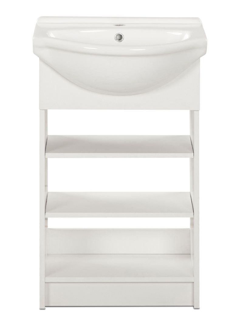 Vanitorio 50 cm Cannes 2 Repisas Blanco-2