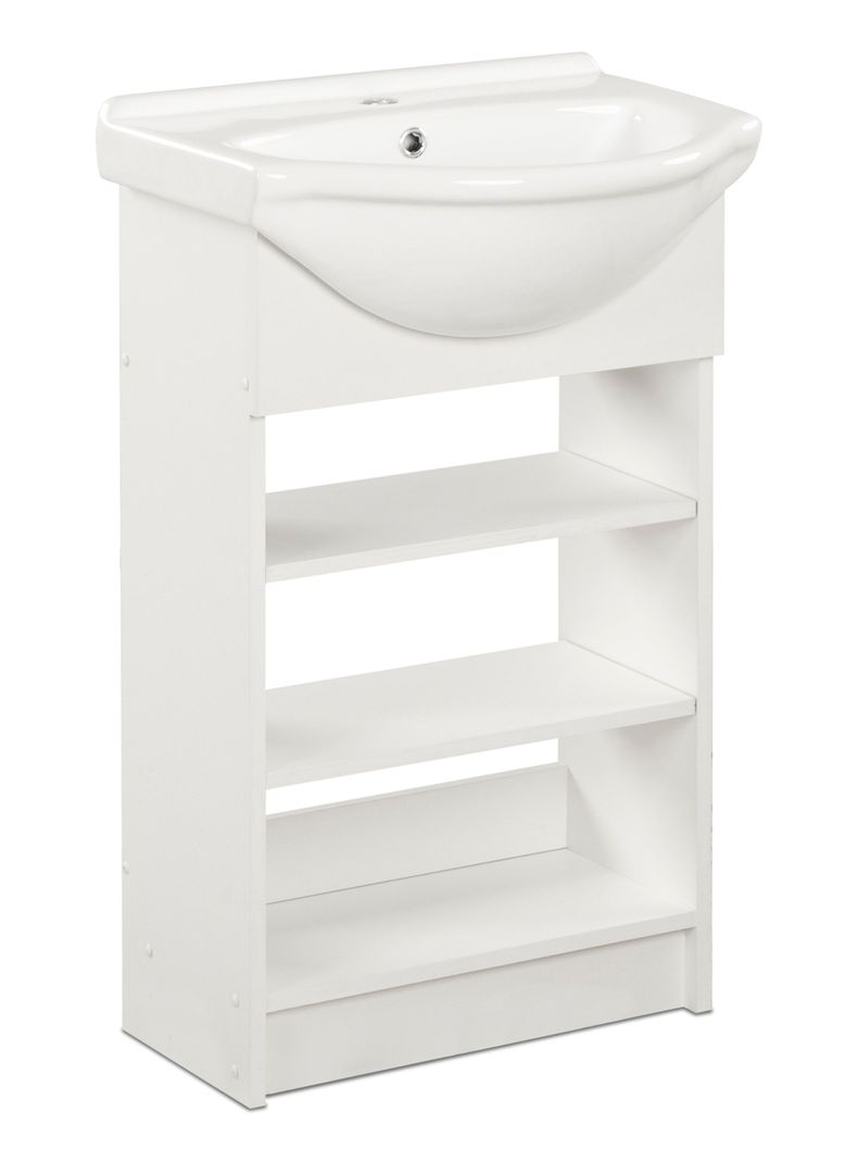 Vanitorio 50 cm Cannes 2 Repisas Blanco-0