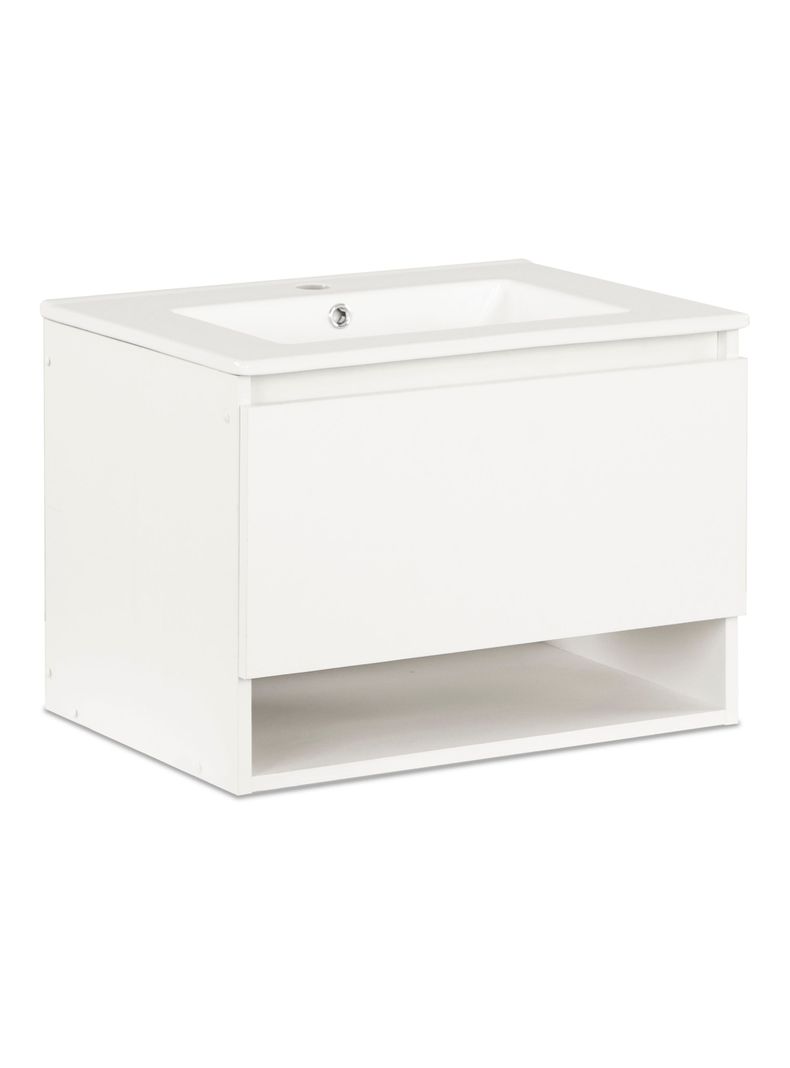 Vanitorio Aéreo Mónaco 60 cm 1 Cajón Blanco-0