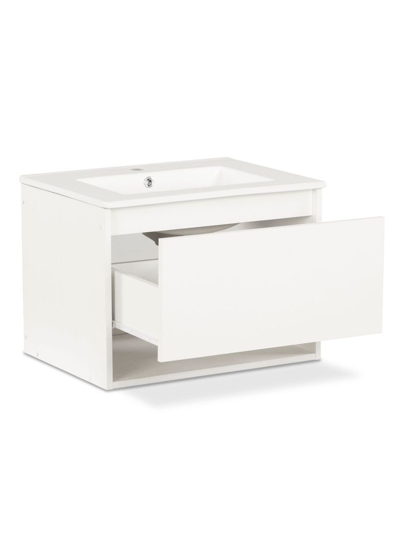 Vanitorio Aéreo Mónaco 60 cm 1 Cajón Blanco-3