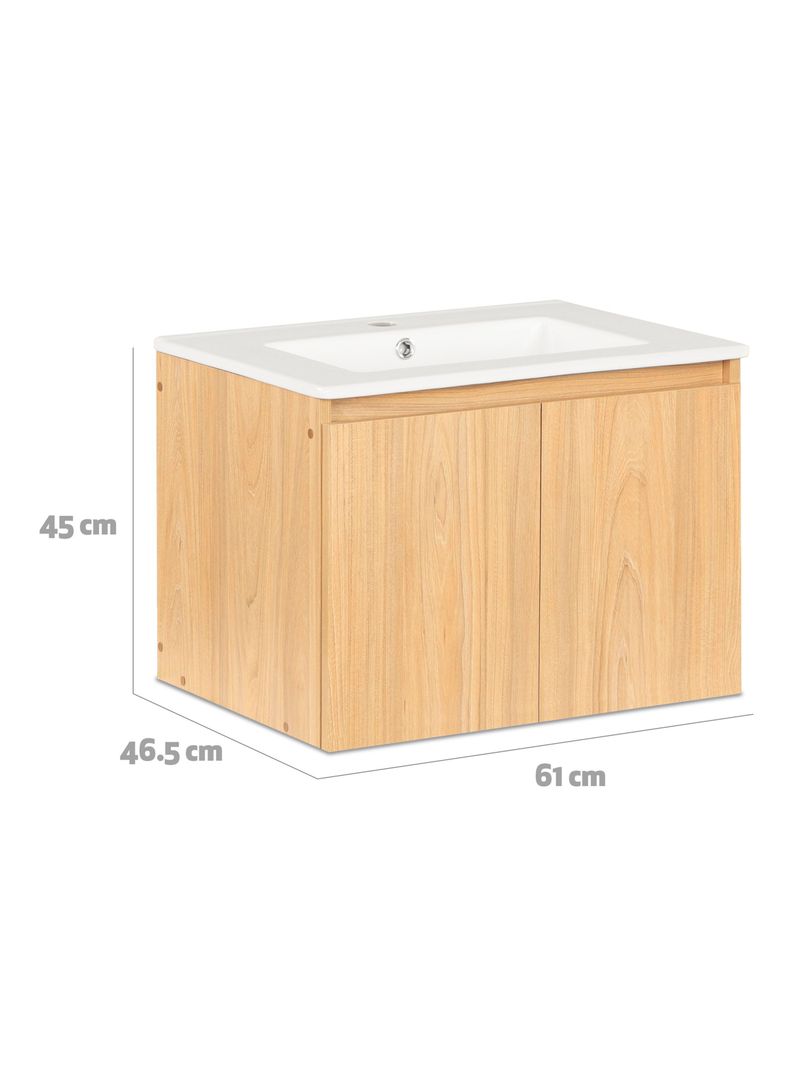 Vanitorio Aéreo Mónaco 60 cm 2 Puertas Olmo-1
