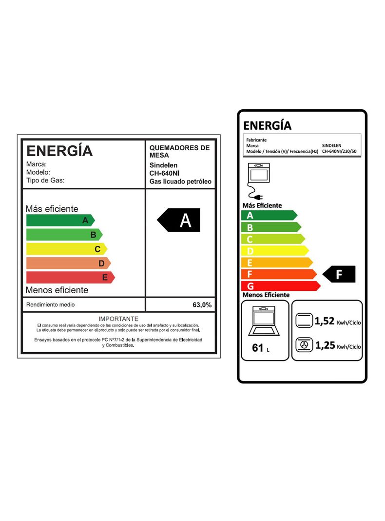 Cocina a Gas 4 Quemadores + Horno Eléctrico CH-640NI-4
