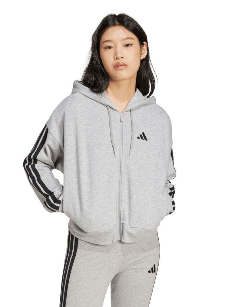 Polerón Full Zipper Hoodie 3 Tiras Capucha-0
