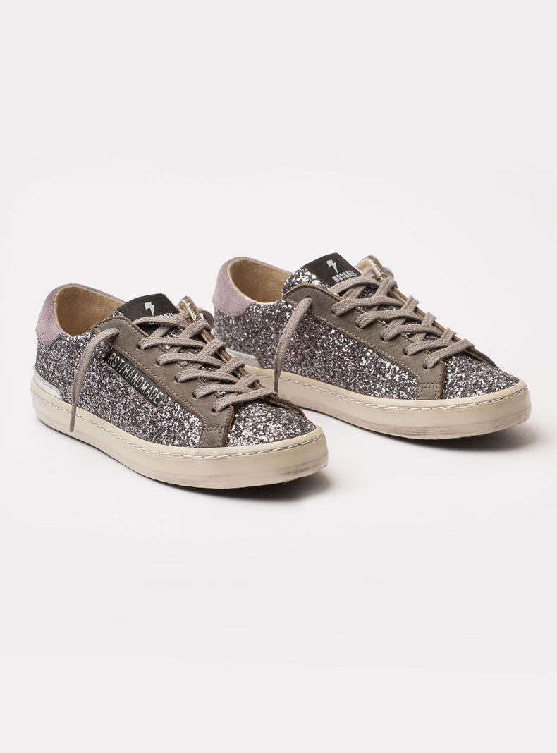 Zapatilla Urbana RST con Glitter Italiano Cuero Mujer-2