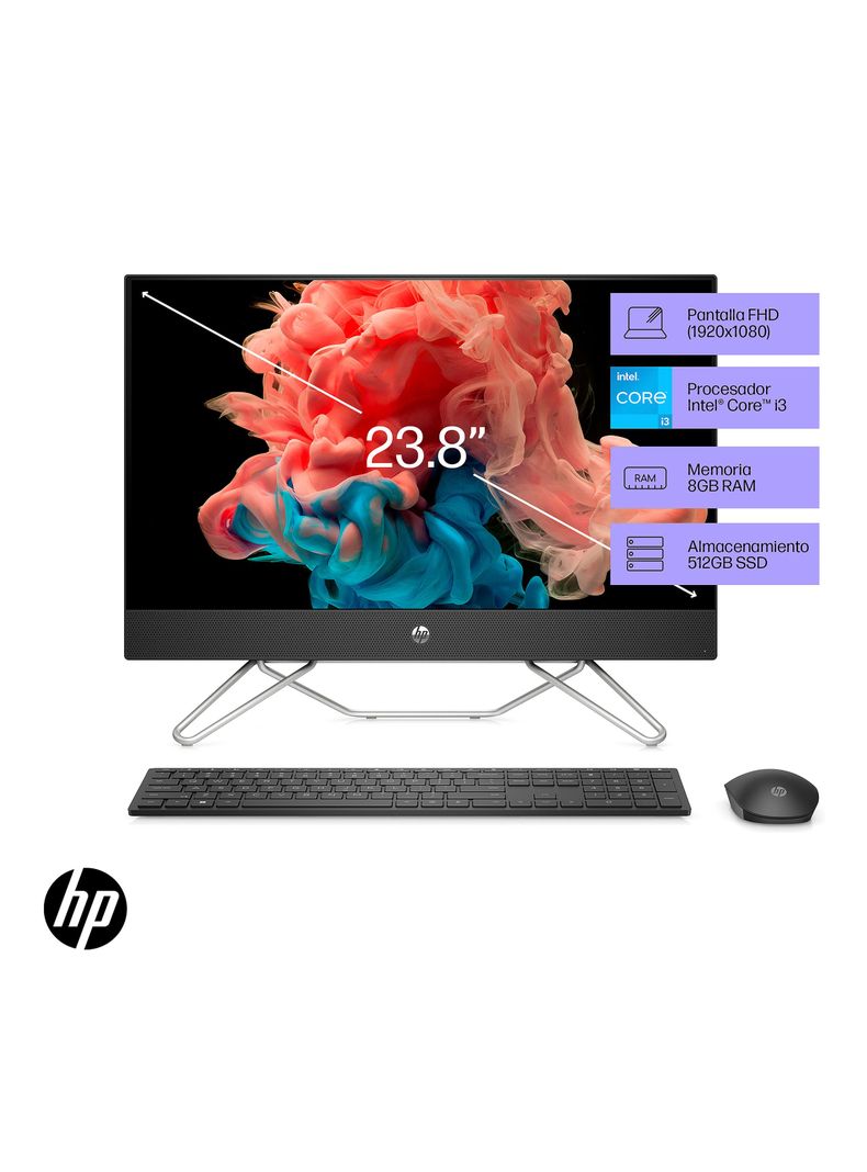 All in One HP 24-cb1023la Intel Core i3 8GB RAM 512GB SSD 23.8" FHD Windows 11 Home-2