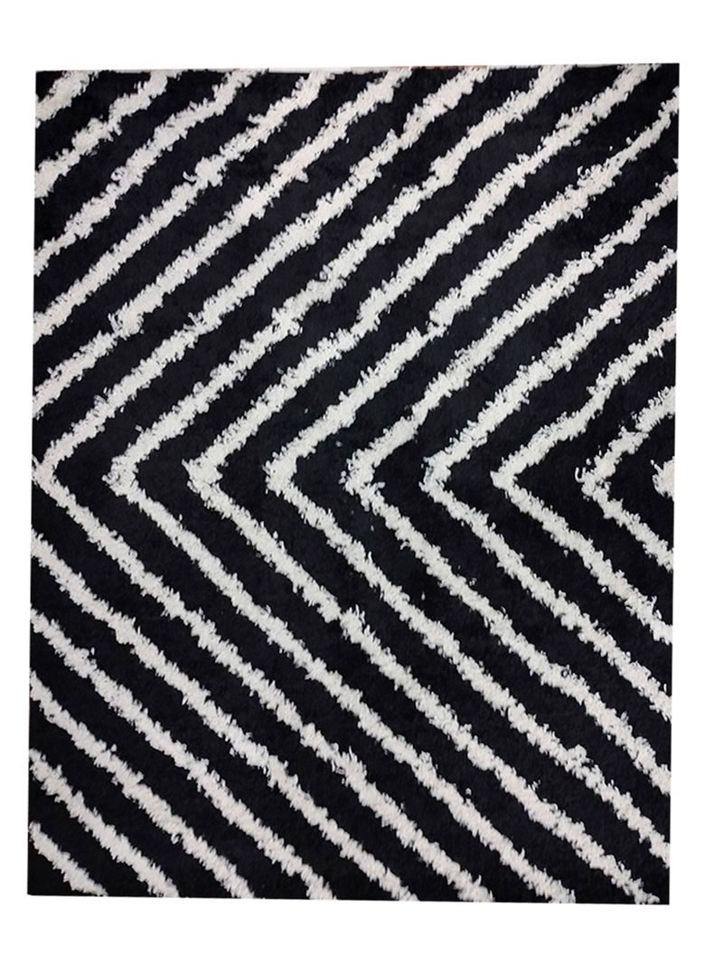 Bajada de Cama Shaggy Guiza 50x100 cm Negro-0