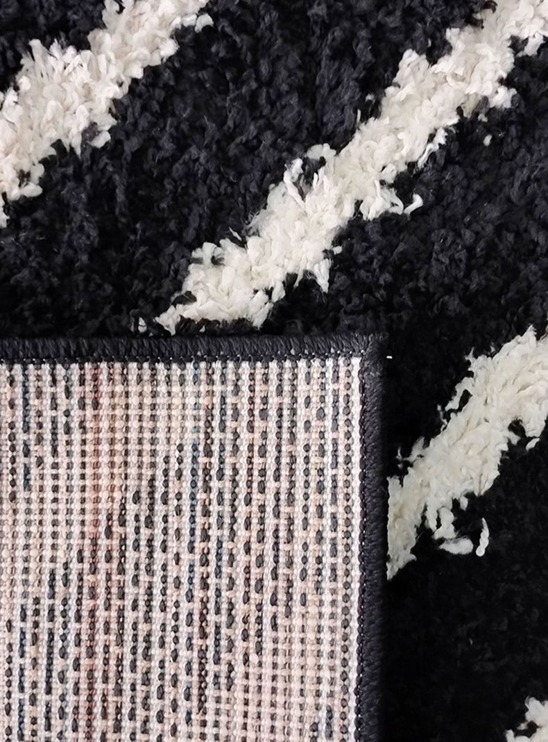 Alfombra Shaggy Guiza 170x230 cm Negro-2