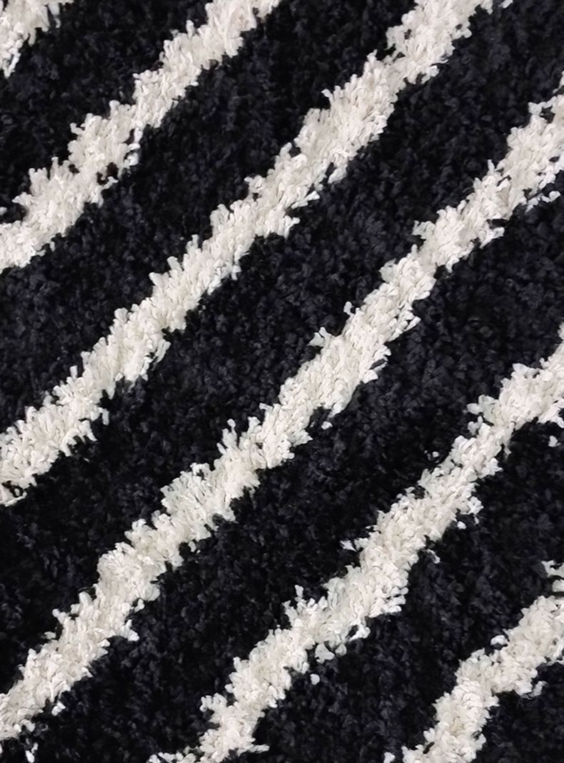 Alfombra Shaggy Guiza 170x230 cm Negro-1