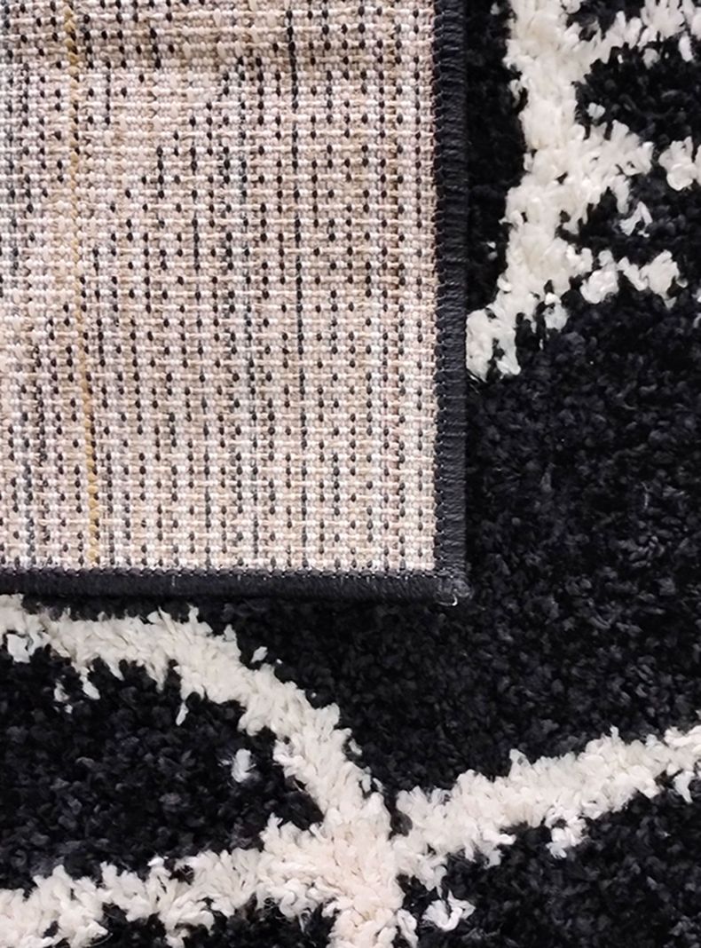 Alfombra Shaggy Monet 150x200 cm Negro-1