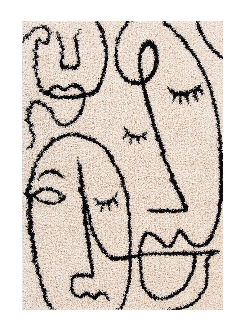 Alfombra Shaggy Monet 150x200 cm Beige-0