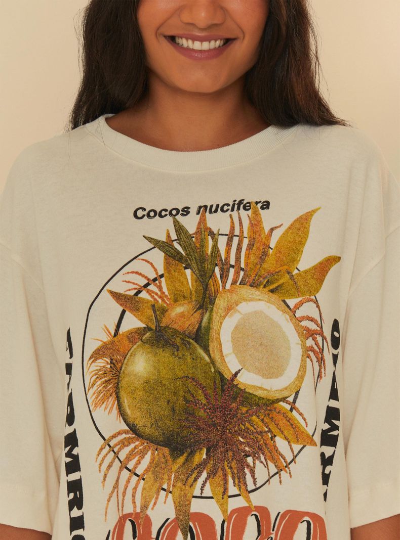 Polera Larga Manga Corta con Estampado Coco-2