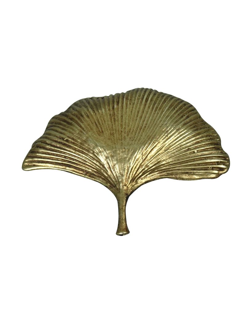 Plato Decorativo Ginkgo Dorado-1