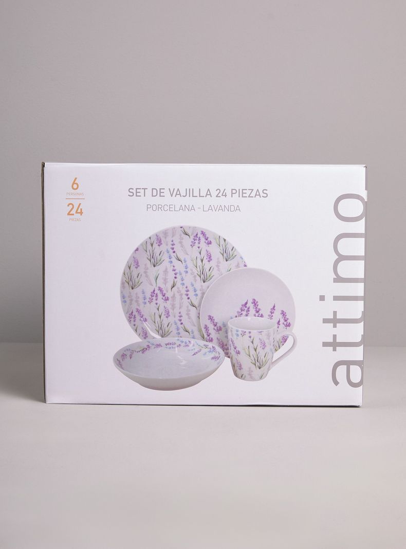 Set Loza 24 Piezas Lavanda-3