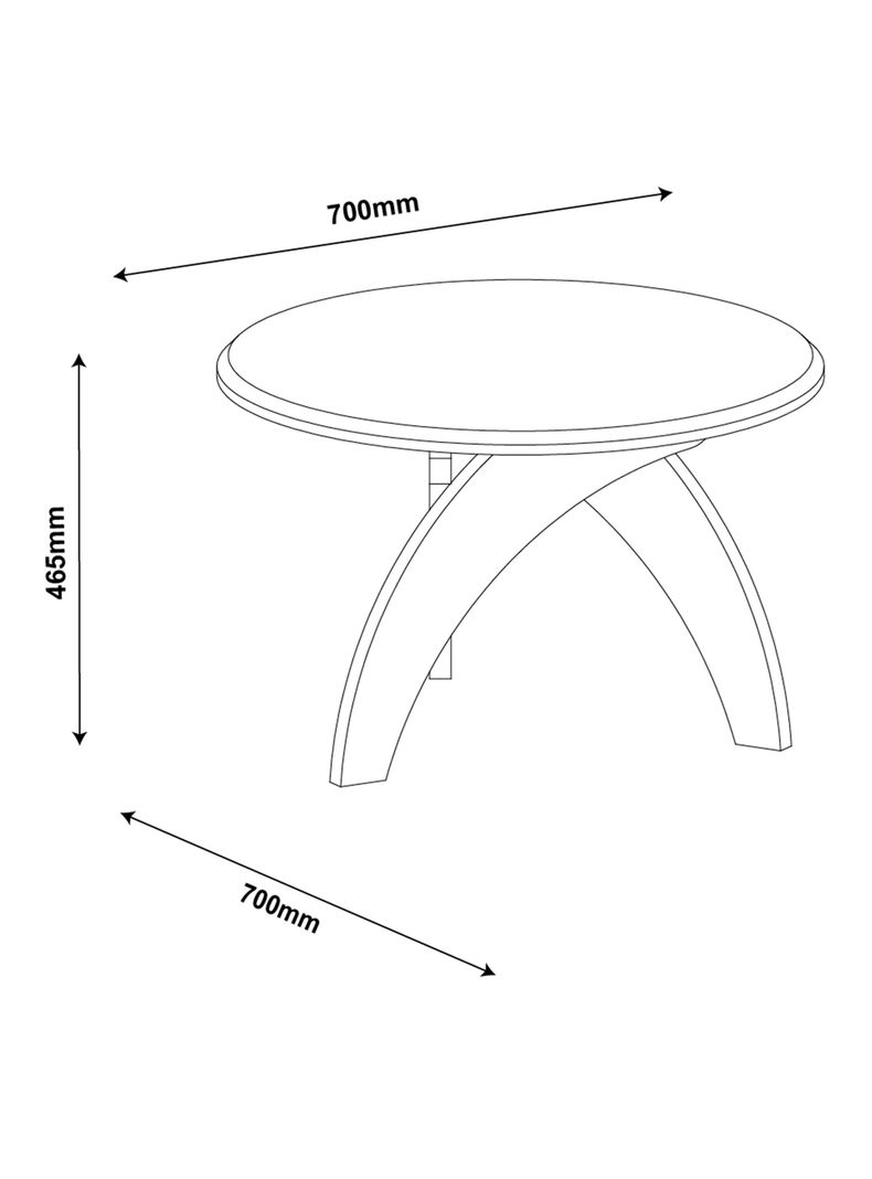 Mesa de Centro Jade Redonda 70 cm-1