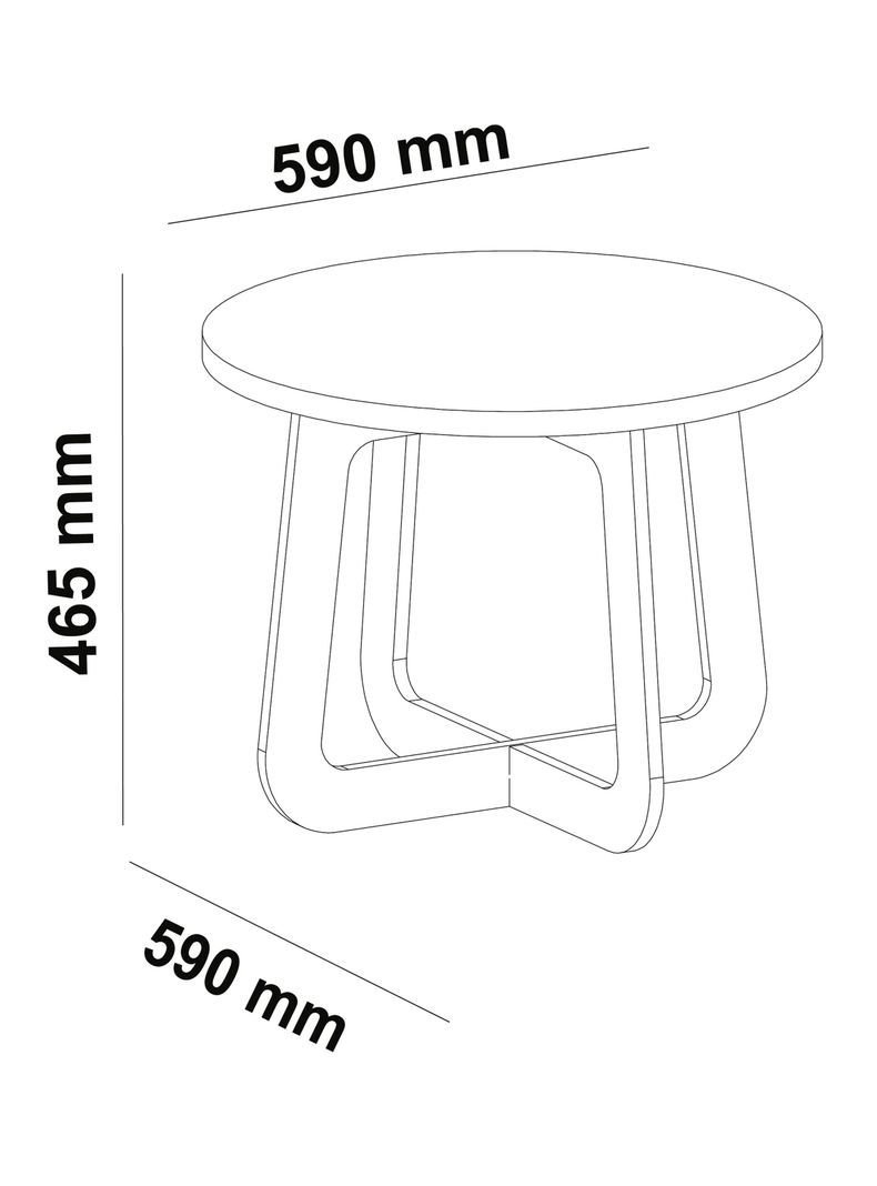 Mesa de Centro Jasmín Redonda 70 cm-1