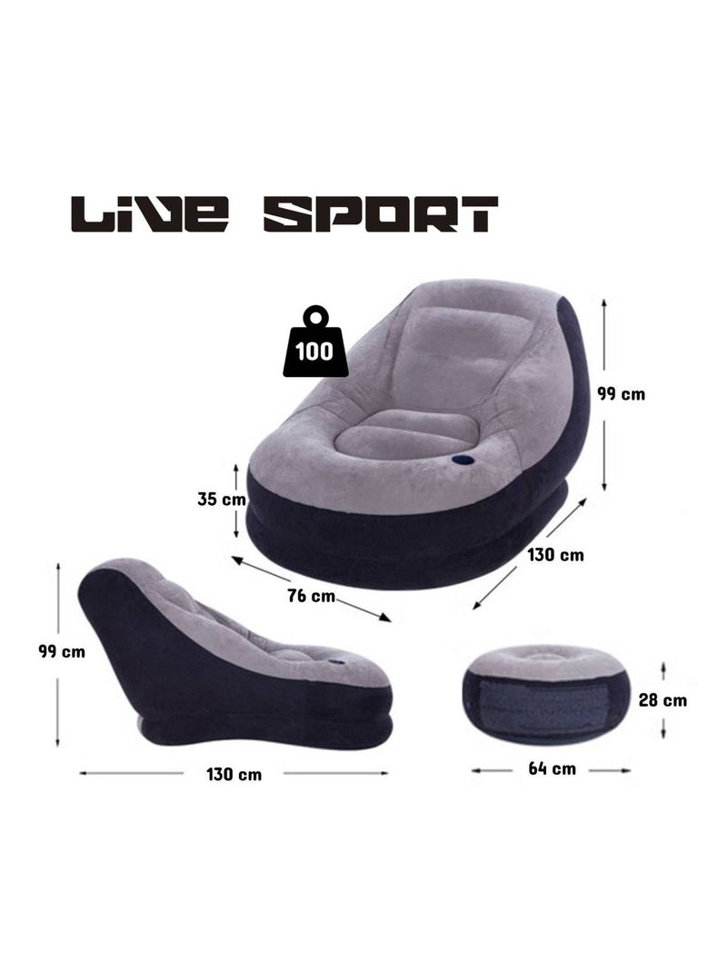 Sillón Inflable Relax con Posa Pies-1