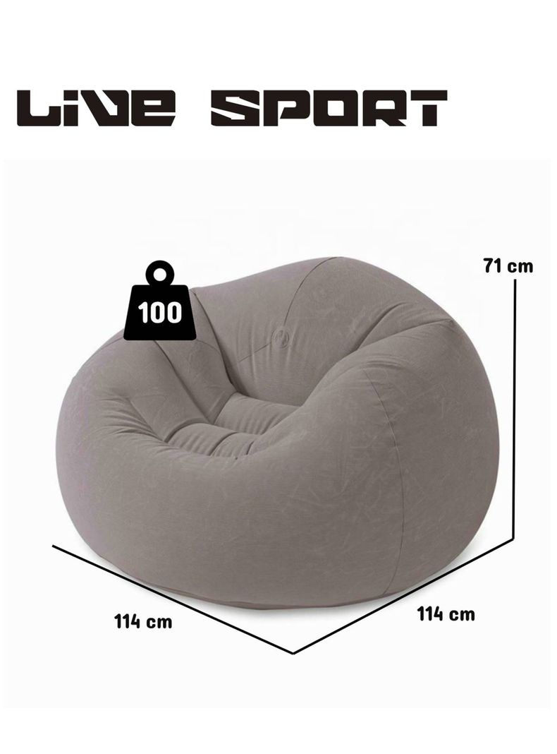 Sillón Inflable Puffy Live Sport Gris-1