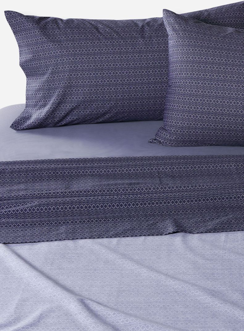 Sábanas Senay 2 Plazas 180 Hilos Navy