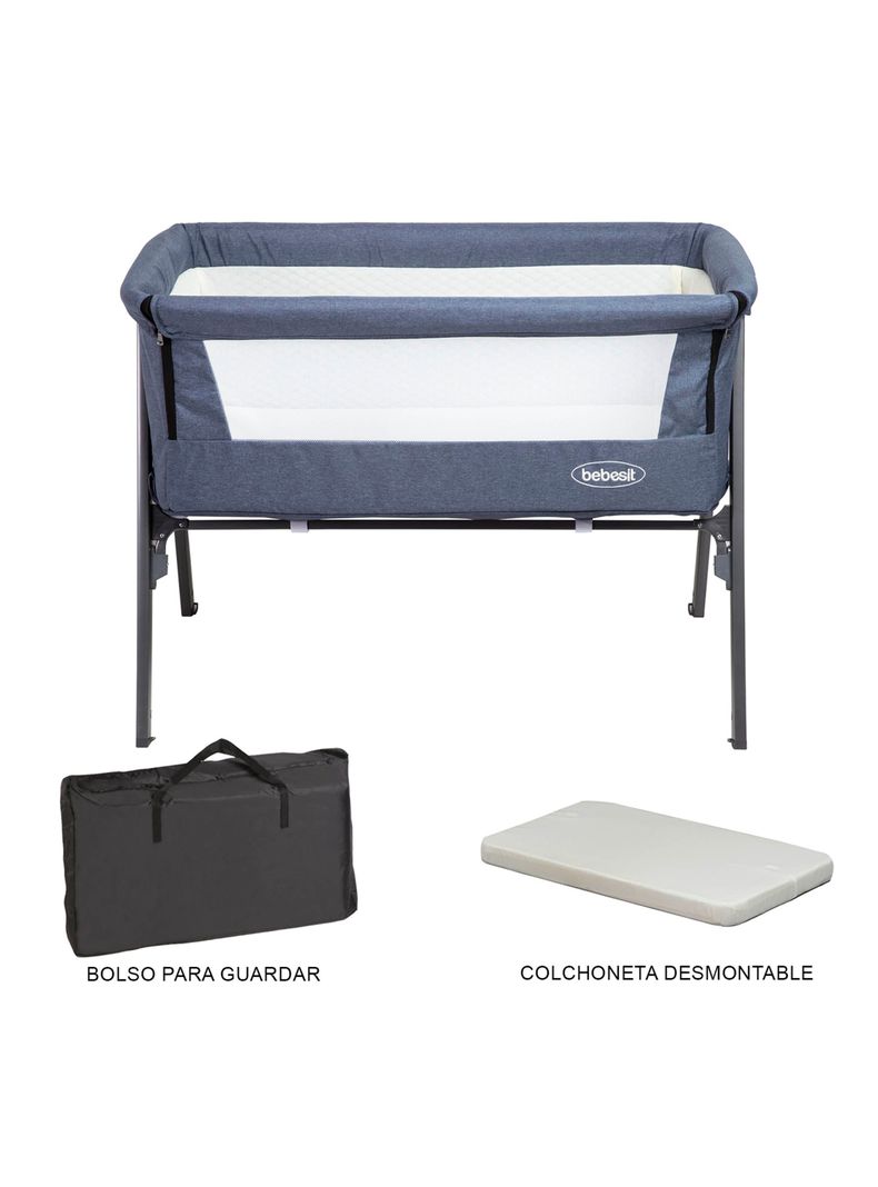 Cuna Colecho Easy Azul Bebesit-3