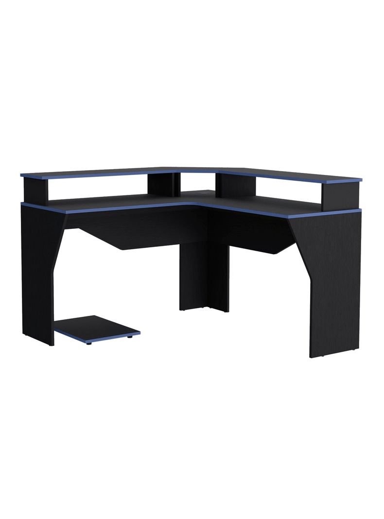 Escritorio Gamer Keria Lite Negro Canto Blanco-0