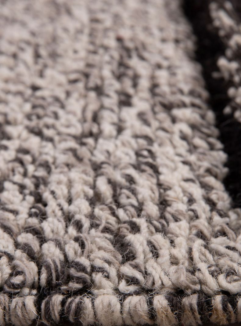 Alfombra Woll Collect Negro y Blanco 160 x 230 cm-1